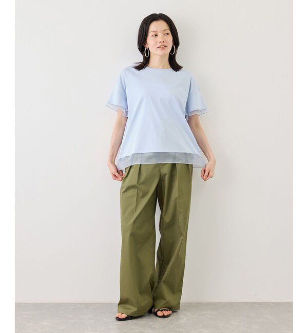 Rope&rsquo;Picnic「【ベストヒット】70シルケットシアードッキングトップス/着丈が選べる・UVカット・接触冷感」|Tシャツ・カットソー|