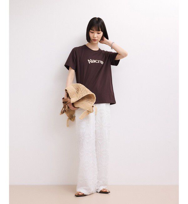 ADAM ET ROPE'「【WEB限定】フリンジジャガードパンツ」|チノ|
