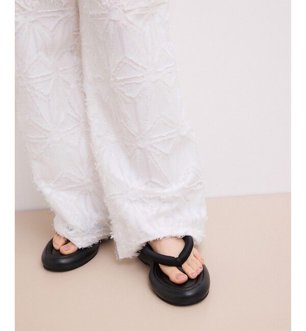 ADAM ET ROPE'「【WEB限定】フリンジジャガードパンツ」|チノ|