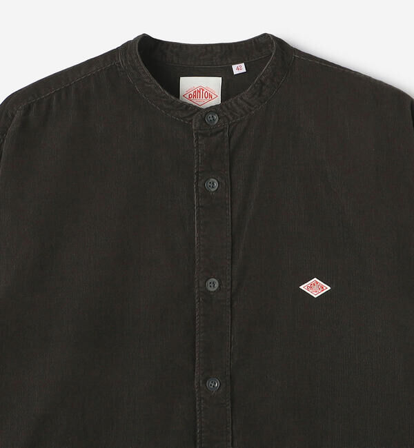 DANTON「DANTON | コーデュロイ バンドカラー長袖シャツ MEN」|シャツ・ブラウス|