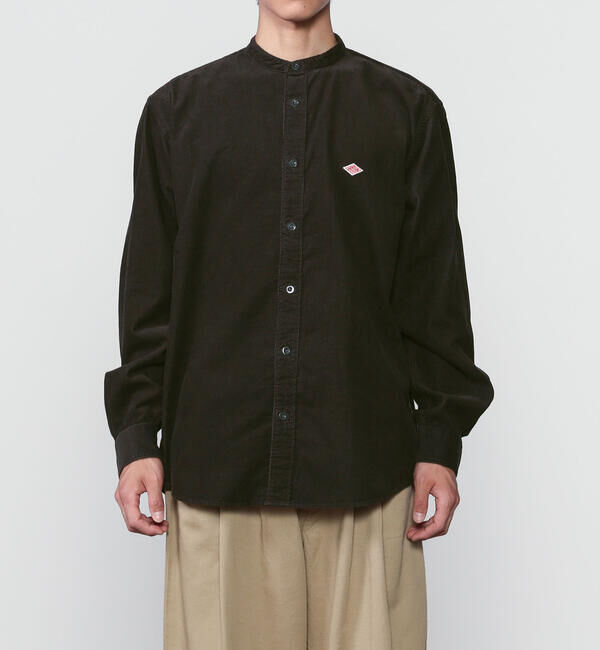 DANTON「DANTON | コーデュロイ バンドカラー長袖シャツ MEN」|シャツ・ブラウス|