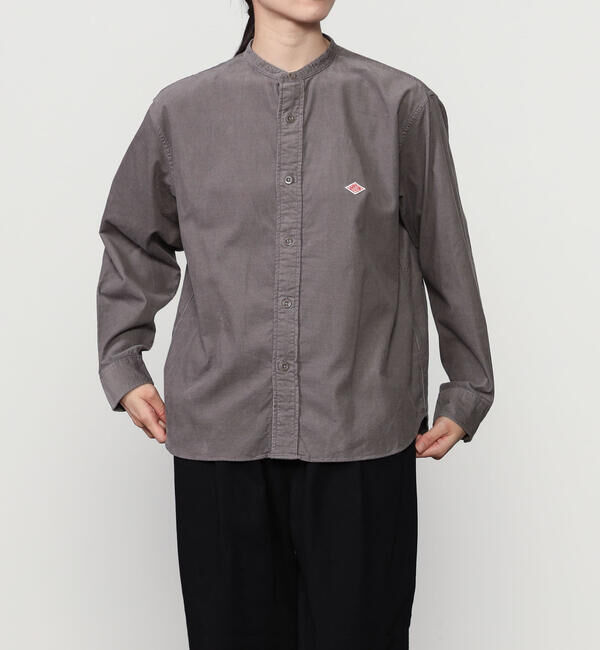 DANTON「DANTON | コーデュロイ バンドカラー長袖シャツ WOMEN」|シャツ・ブラウス|