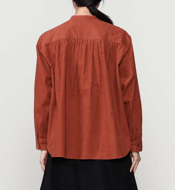 DANTON「DANTON | コーデュロイ バンドカラー長袖シャツ WOMEN」|シャツ・ブラウス|