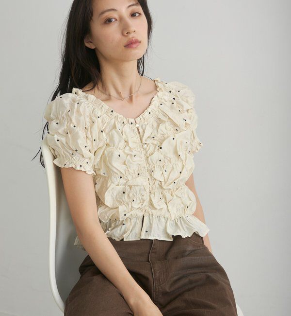  「【お気に入り登録数1万突破！】クシュクシュブラウス」|シャツ・ブラウス|