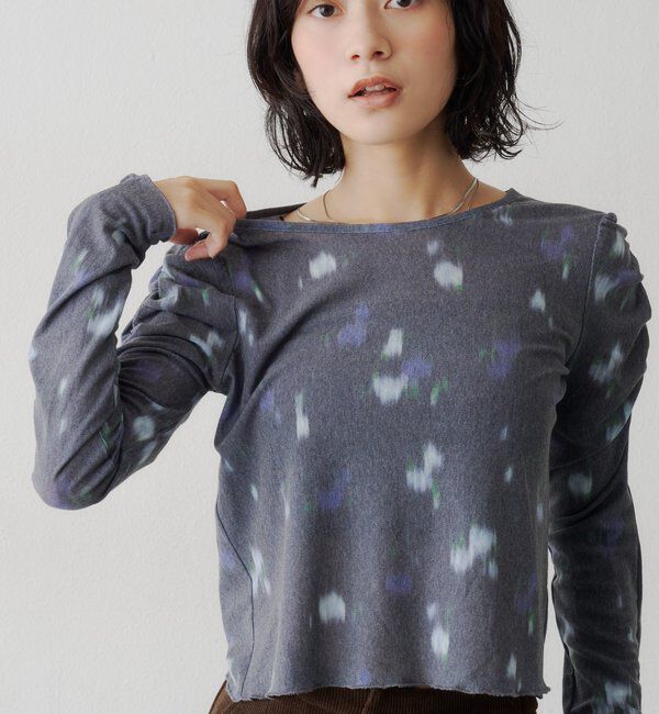  「【花柄&無地】ニュアンスブルームトップス」|Tシャツ・カットソー|