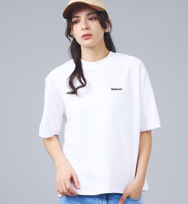 Rouge vif「【Barbour / バブアー】マージョリーコットンロゴ刺繍Tシャツ / MAR」|Tシャツ・カットソー|