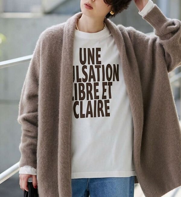 Rouge vif「ロゴ＆フォトロングスリーブTシャツ【予約】」|Tシャツ・カットソー|ブラウン
