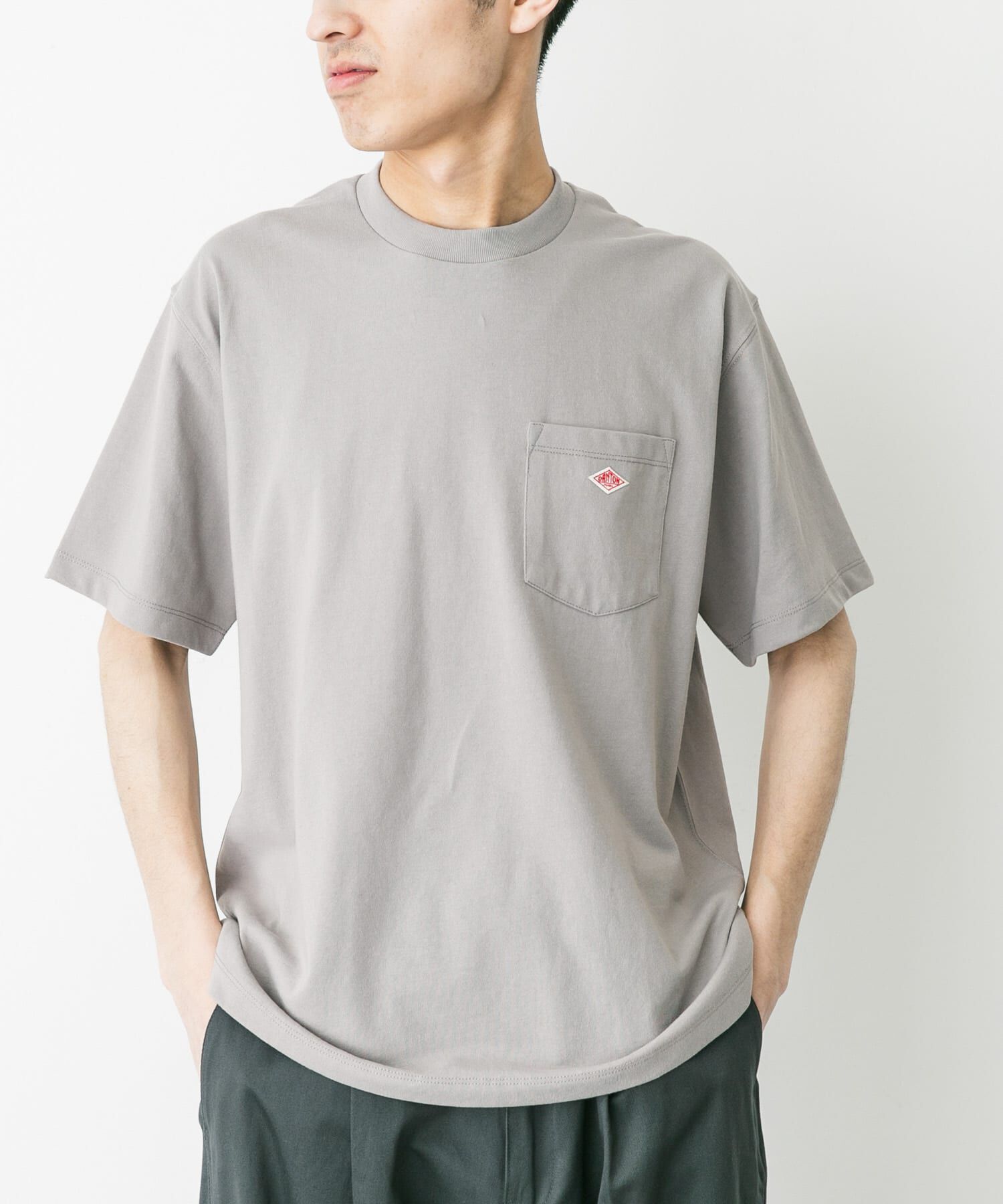 URBAN RESEARCH DOORS「DANTON　POCKET T-SHIRTS」|Tシャツ・カットソー|ライトグレー