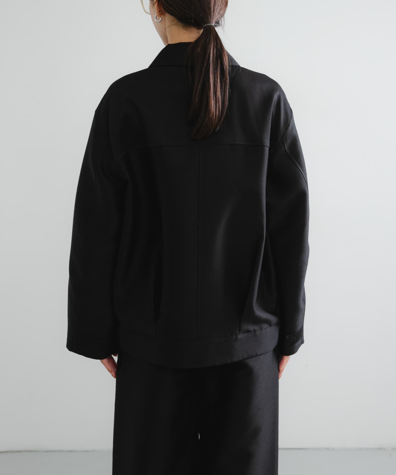 URBAN RESEARCH「new basic　WOOL SILK BOX JACKET」|ノーカラーコート|