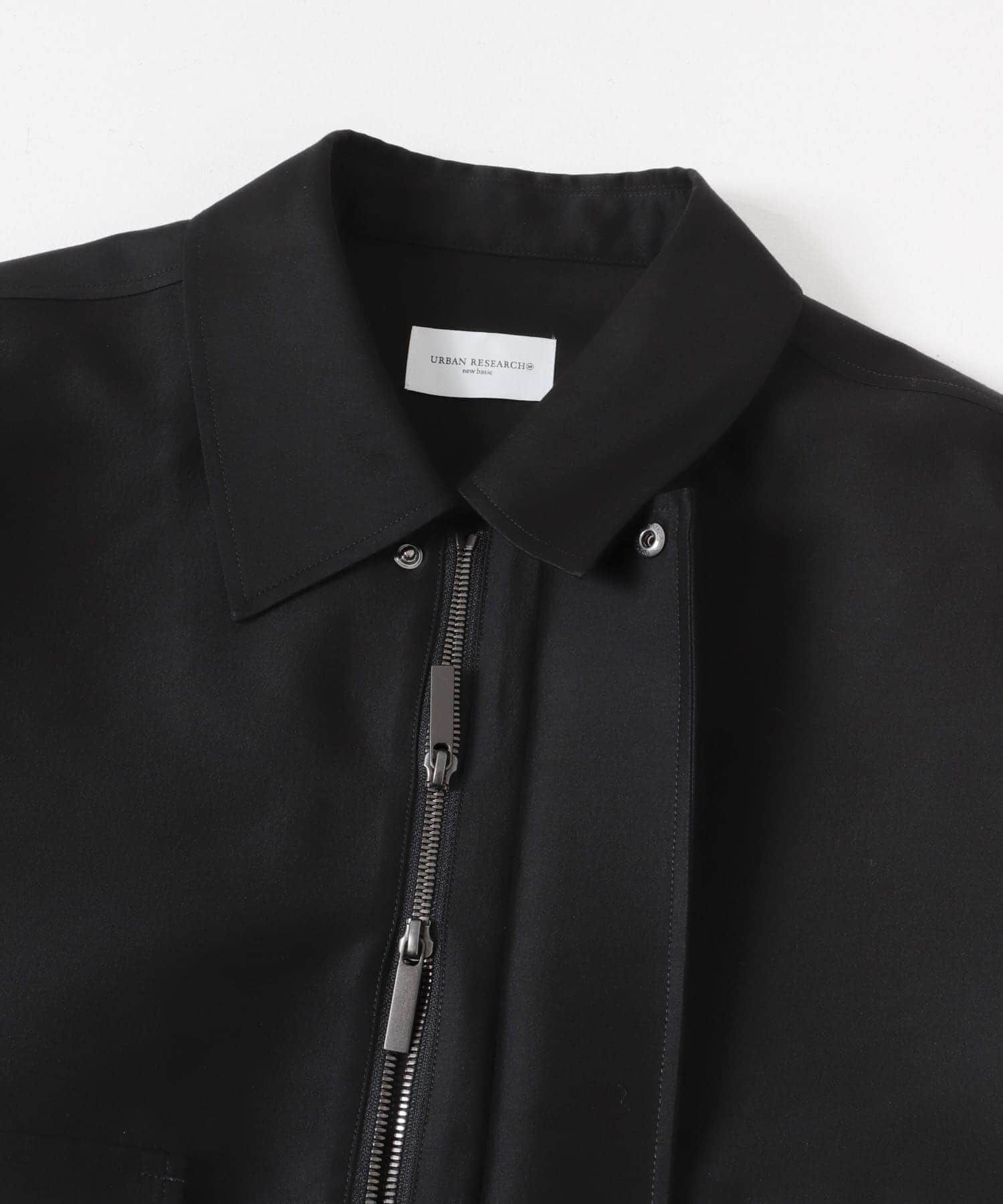 URBAN RESEARCH「new basic　WOOL SILK BOX JACKET」|ノーカラーコート|