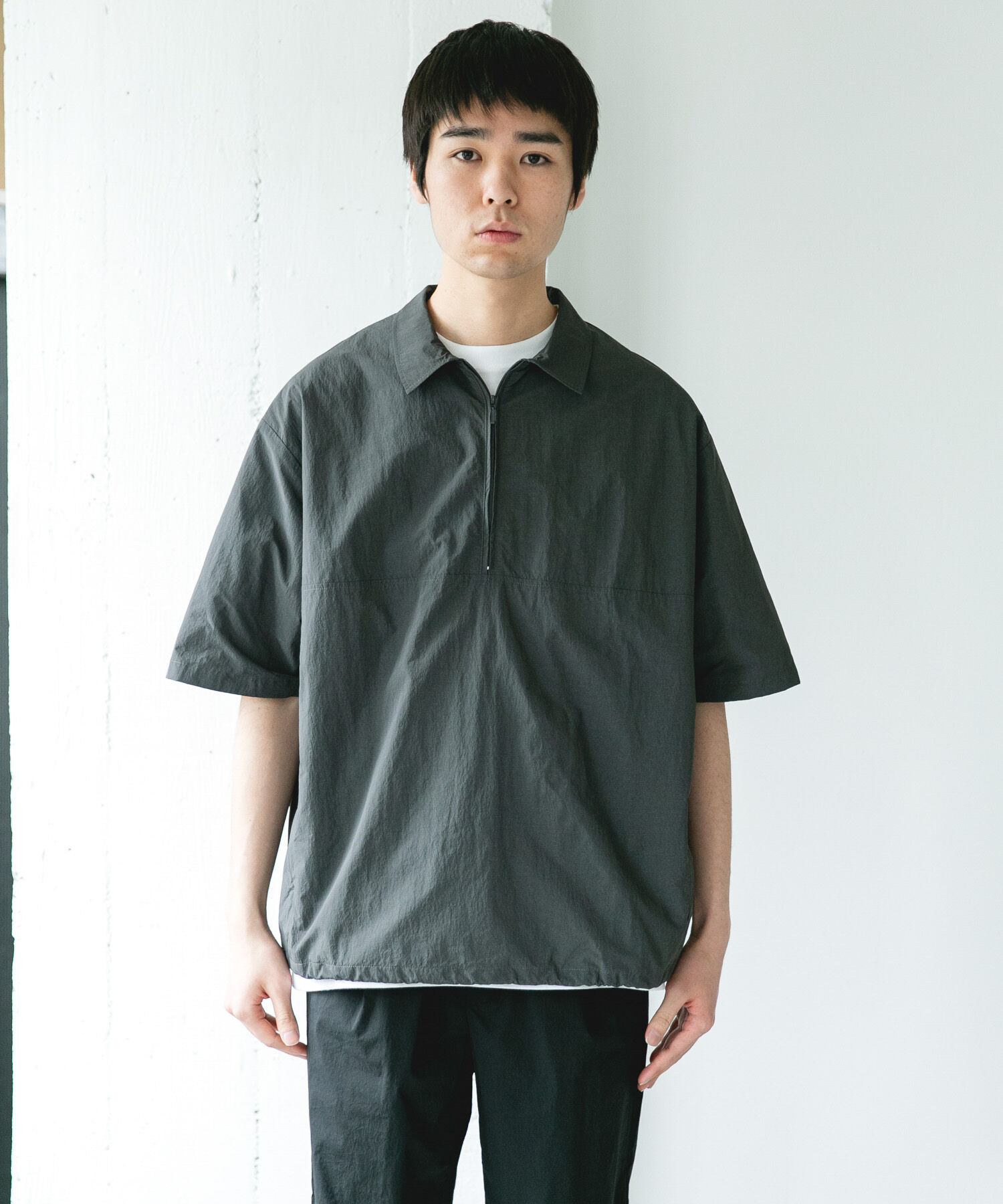 URBAN RESEARCH DOORS「『UVカット』フルダルナイロンハーフジップアクティブプルオーバー」|シャツ・ブラウス|