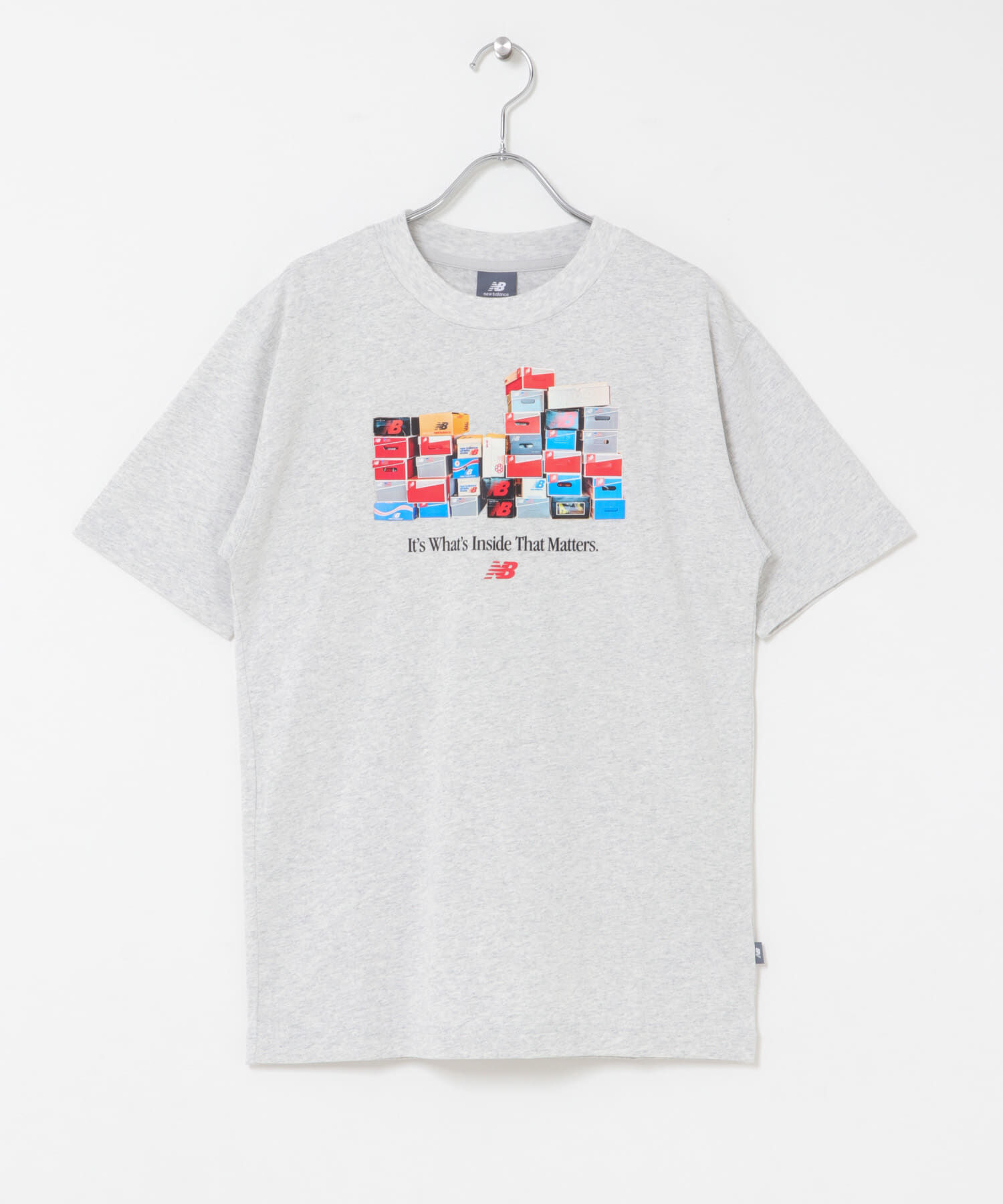 URBAN RESEARCH DOORS「NEW BALANCE　ボックスTシャツ」|Tシャツ・カットソー|ライトグレー