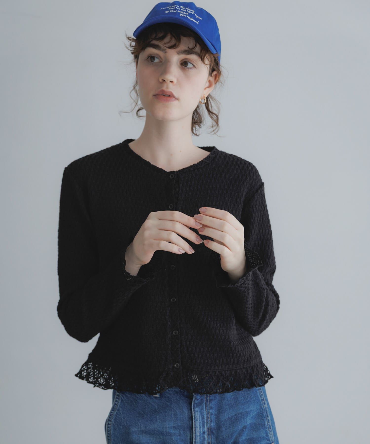 Sonny Label 「『WEB限定』レースシャーリングフリルカットソー」|Tシャツ・カットソー|