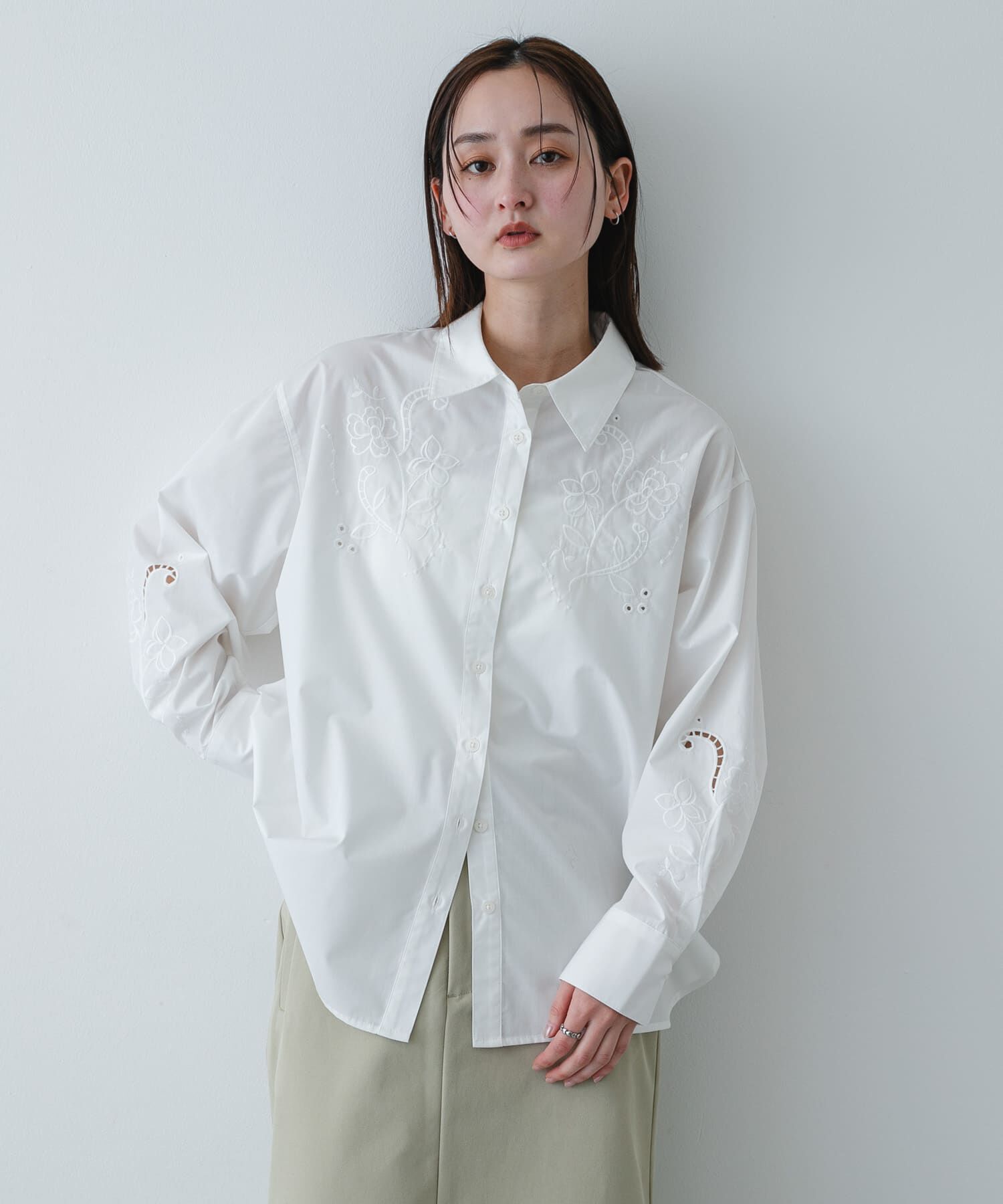 SENSE OF PLACE by URBAN RESEARCH「カットワークエンブロイダリーシャツ」|シャツ・ブラウス|
