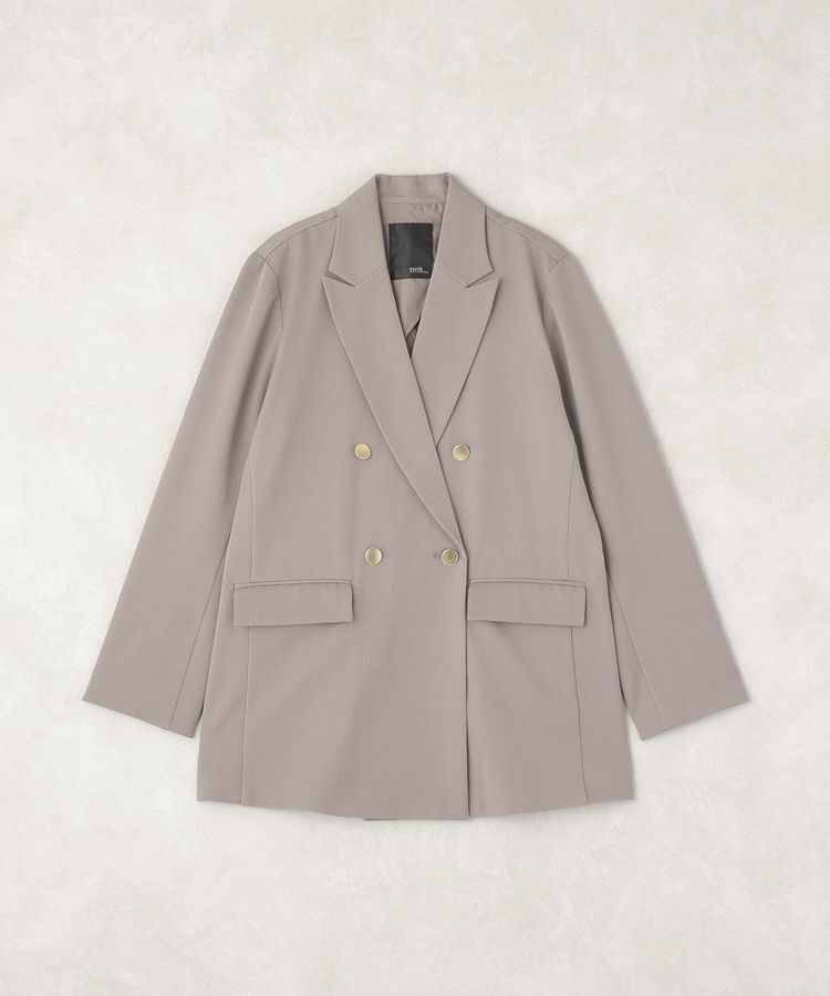 earth music&ecology「【セットアップ対応】2wayストレッチピークドラペルジャケット」|テーラードジャケット|Gray Beige