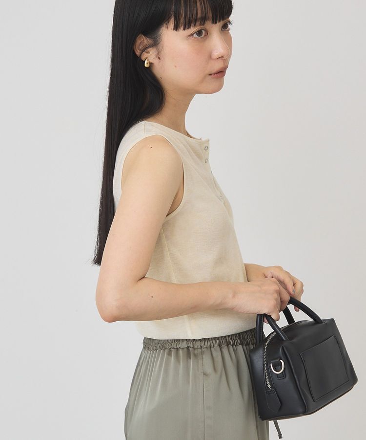 AMERICAN HOLIC「【2点セット】シアーリブヘンリーネックニット＋タンクトップ」|ニット・セーター|
