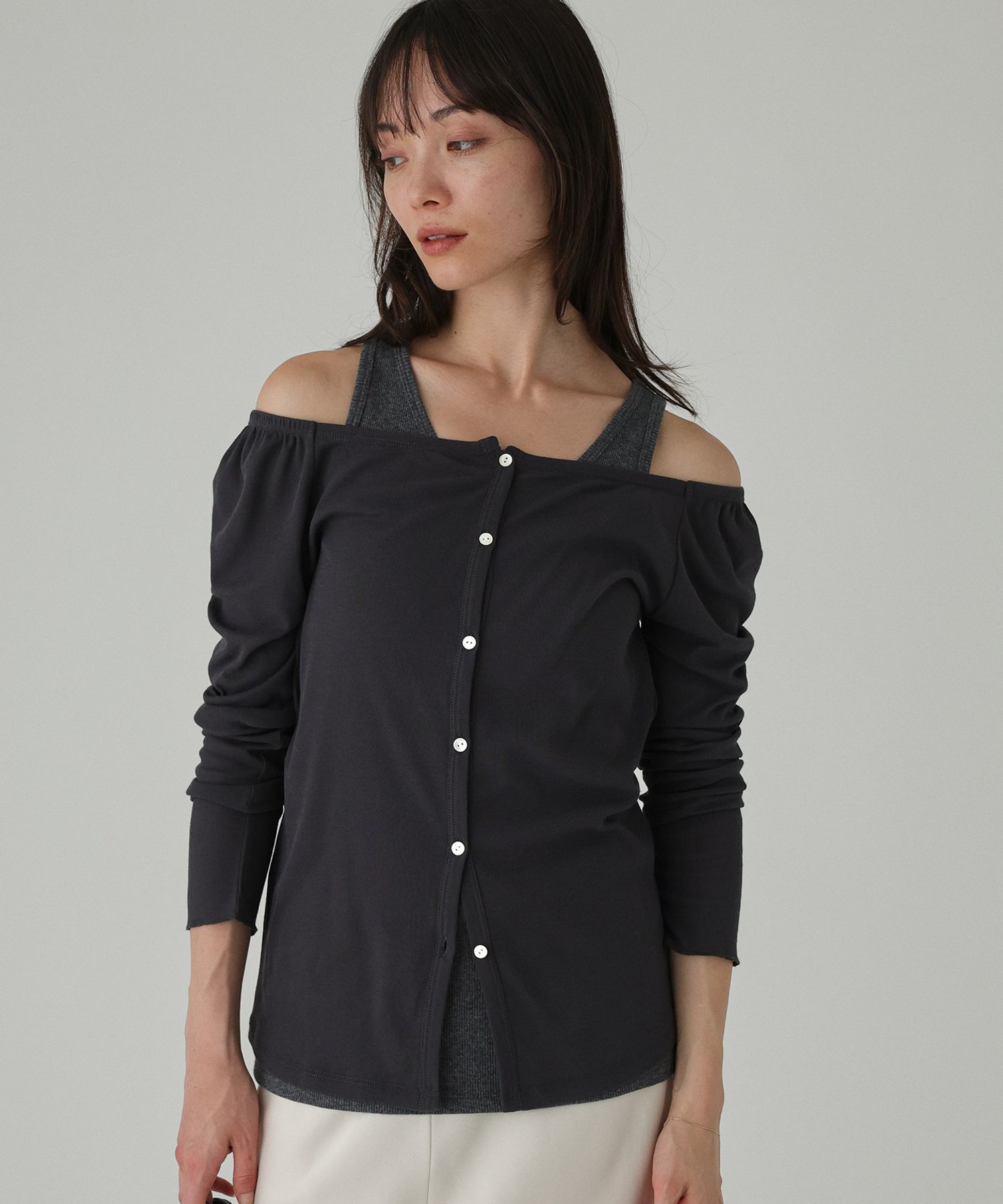 BABYLONE「ロングスリーブカーデタンクセット」|Tシャツ・カットソー|ﾁｬｺｰﾙ