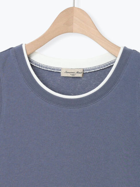 Samansa Mos2「【USAコットン】レイヤード風ノースリ」|Tシャツ・カットソー|