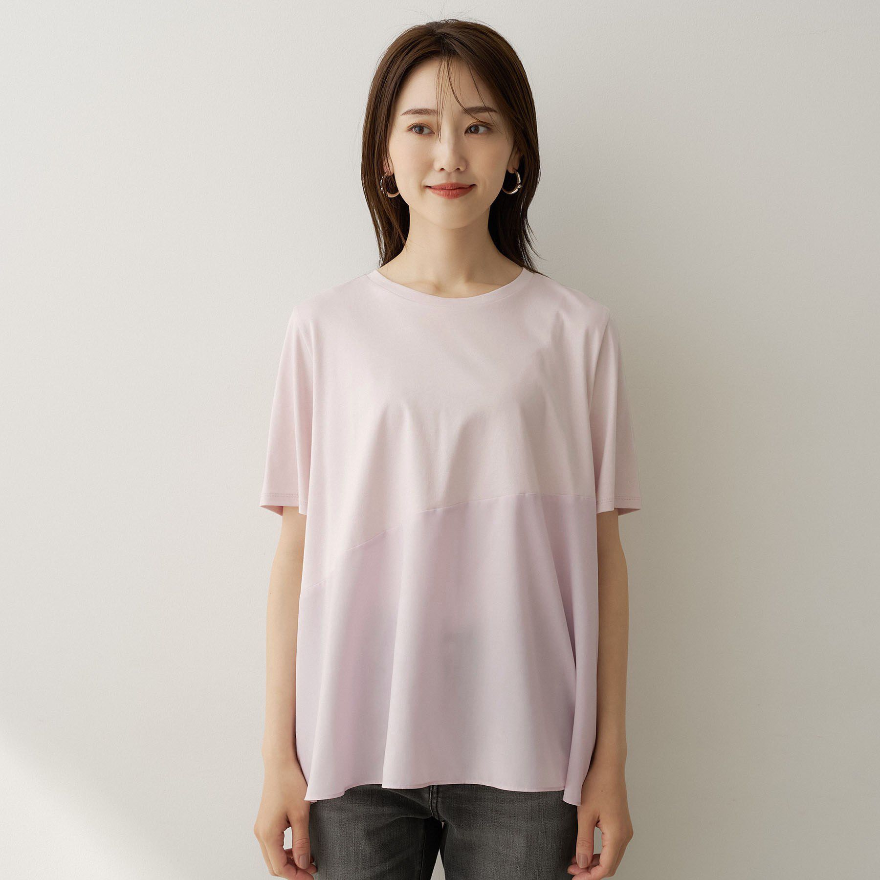 UNTITLED「【Tシャツ】異素材ドッキングプルオーバー」|Tシャツ・カットソー|