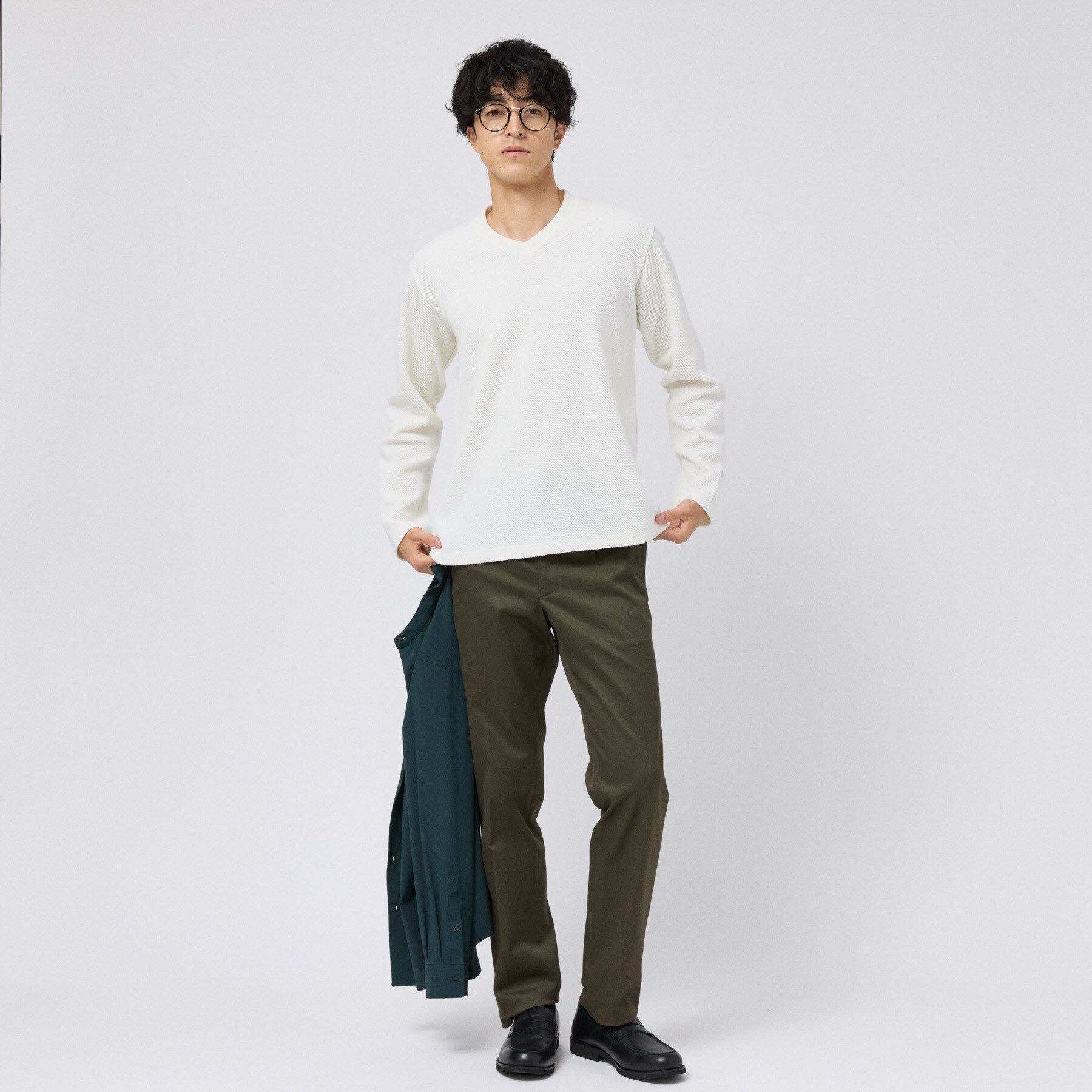 TAKEO KIKUCHI「【日本製】メッシュ ジャージ Vネック プルオーバー」|パーカー|