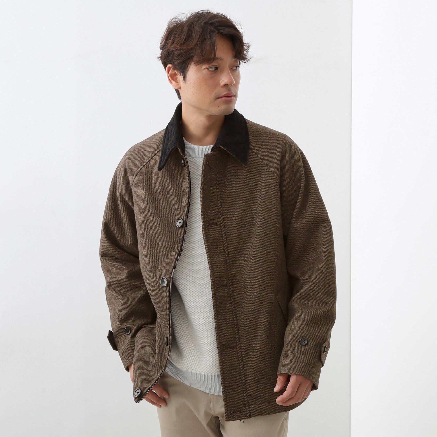 THE SHOP TK「2通りの着こなしができる ウーリック デッキブルゾン」|ブルゾン・スタジャン|