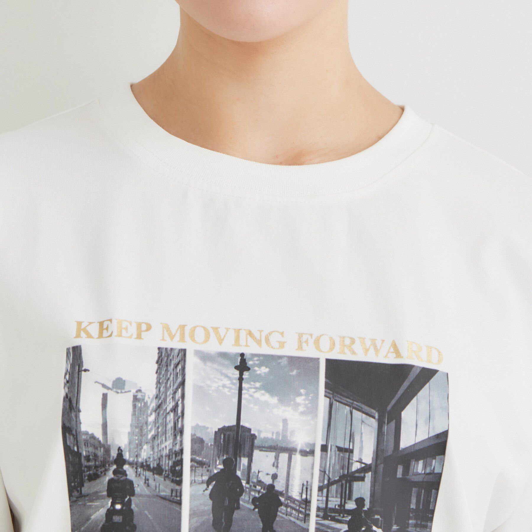 THE SHOP TK「ロゴ＆フォトアソートロンT」|Tシャツ・カットソー|