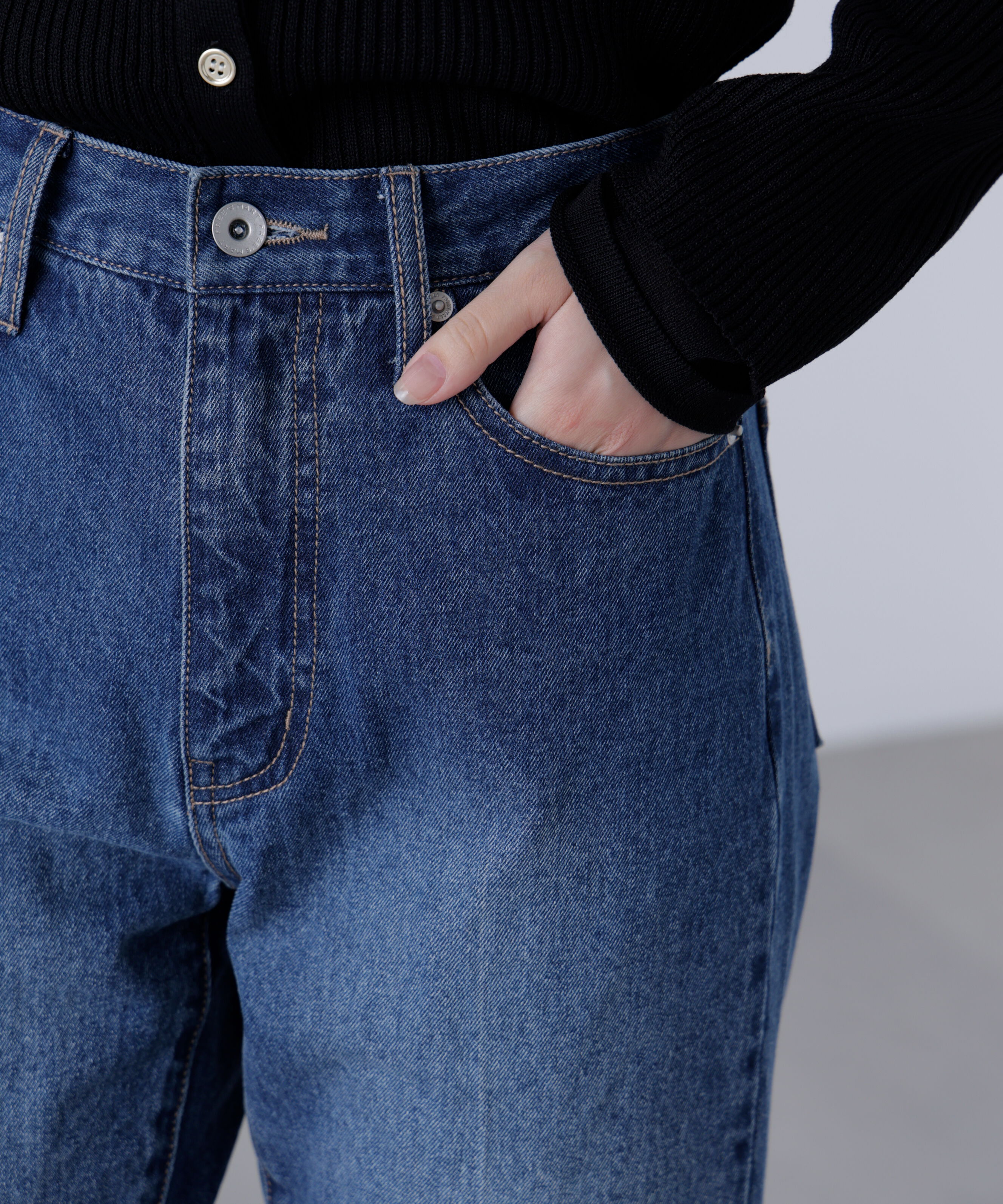  「センタープレススリムストレートデニムパンツ」|その他|
