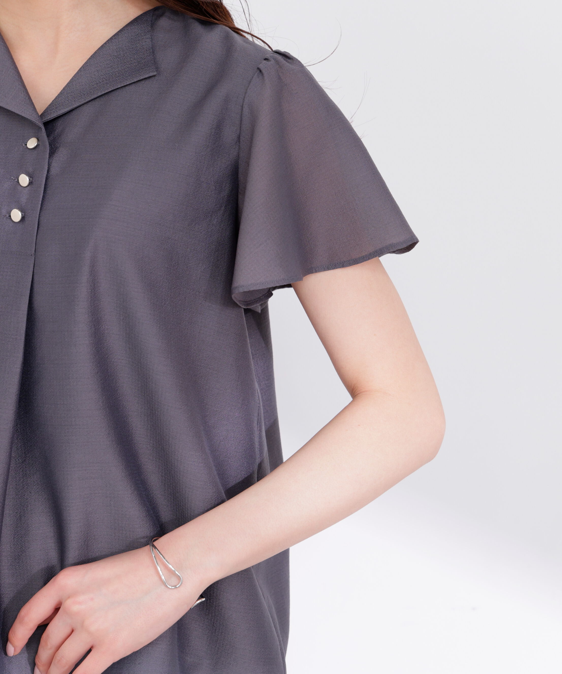 PROPORTION BODY DRESSING「フレアスリーブ開襟ブラウス 26SS」|シャツ・ブラウス|