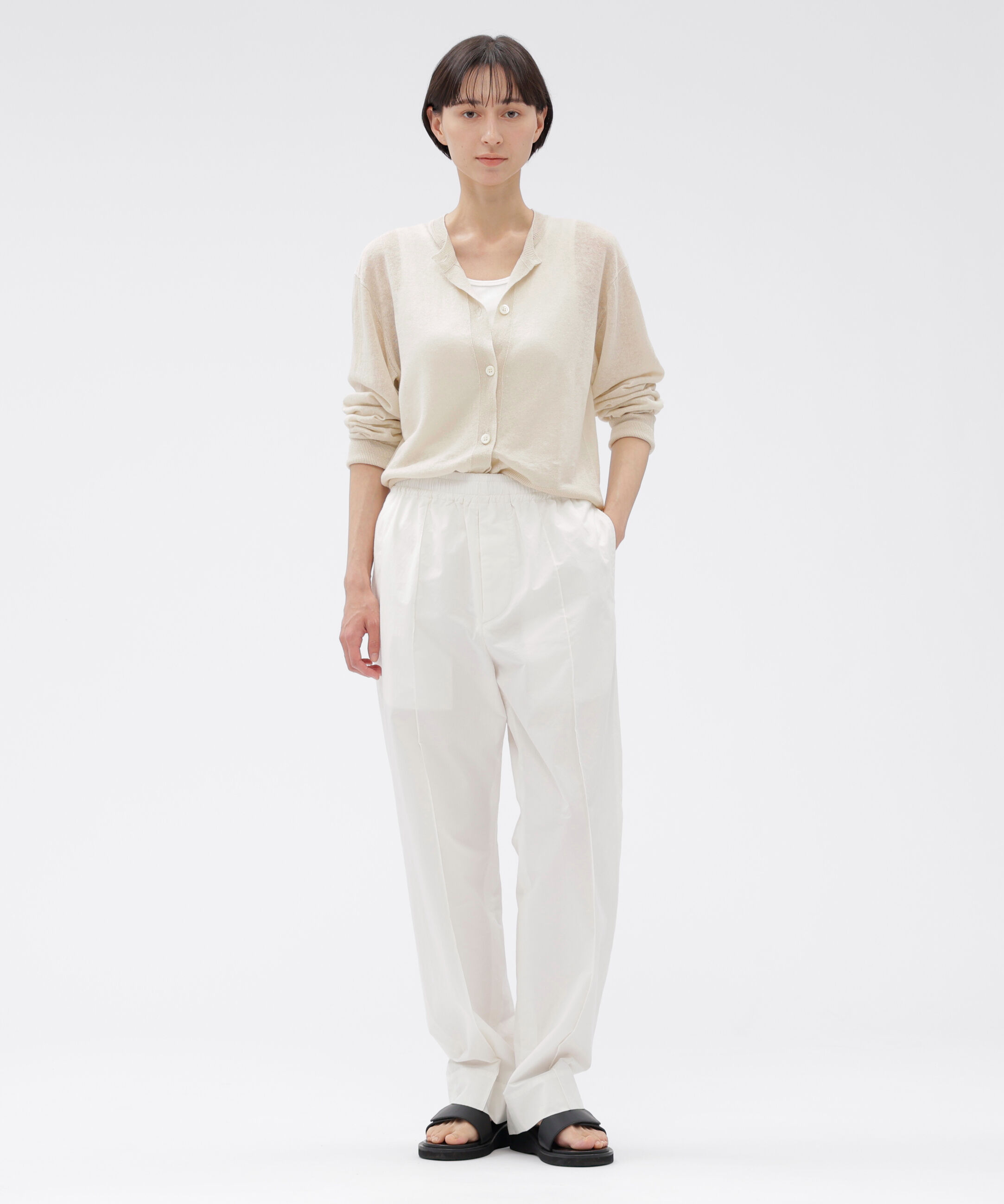  「FINE LINEN KNITWEAR」|カーディガン|