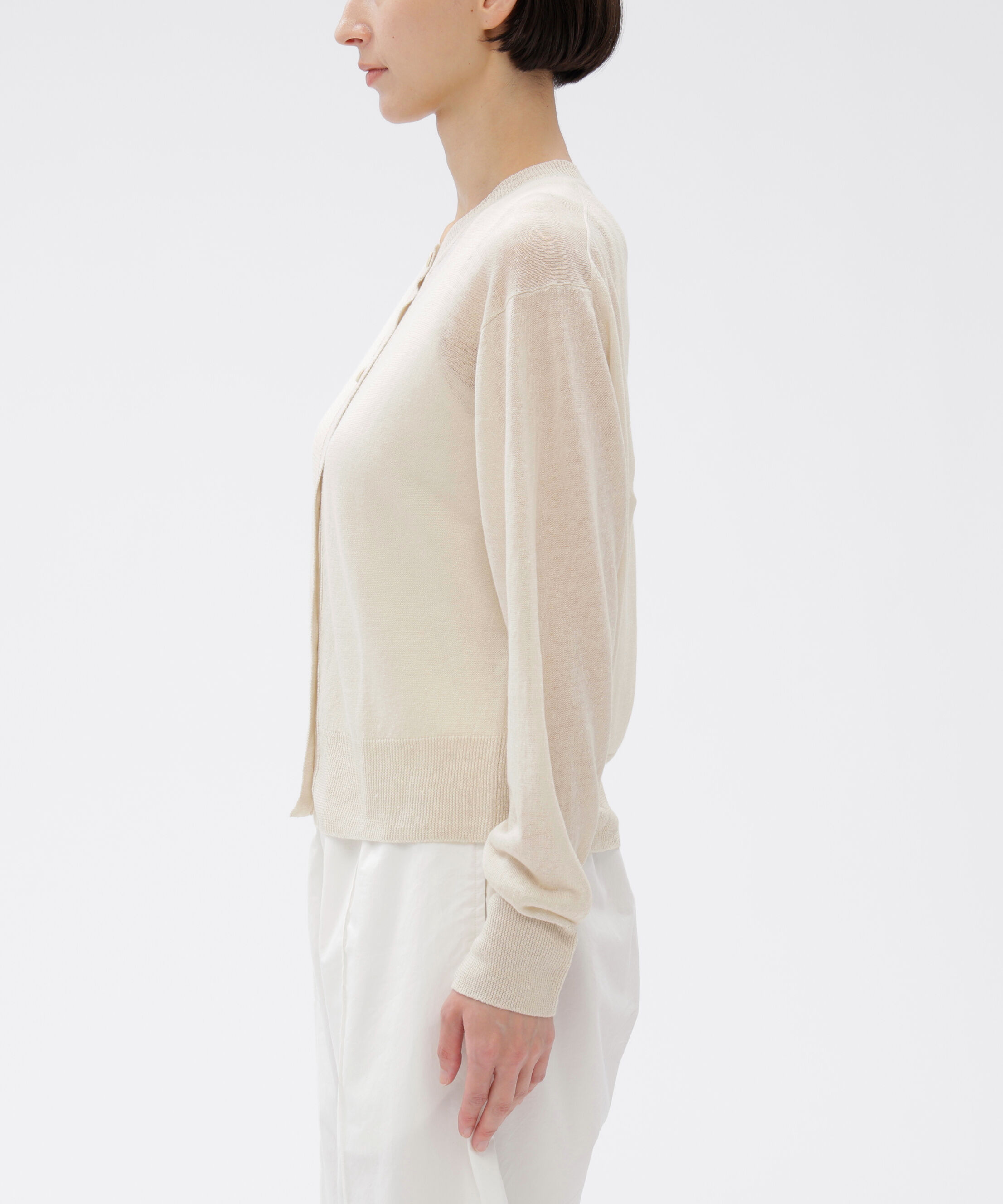  「FINE LINEN KNITWEAR」|カーディガン|