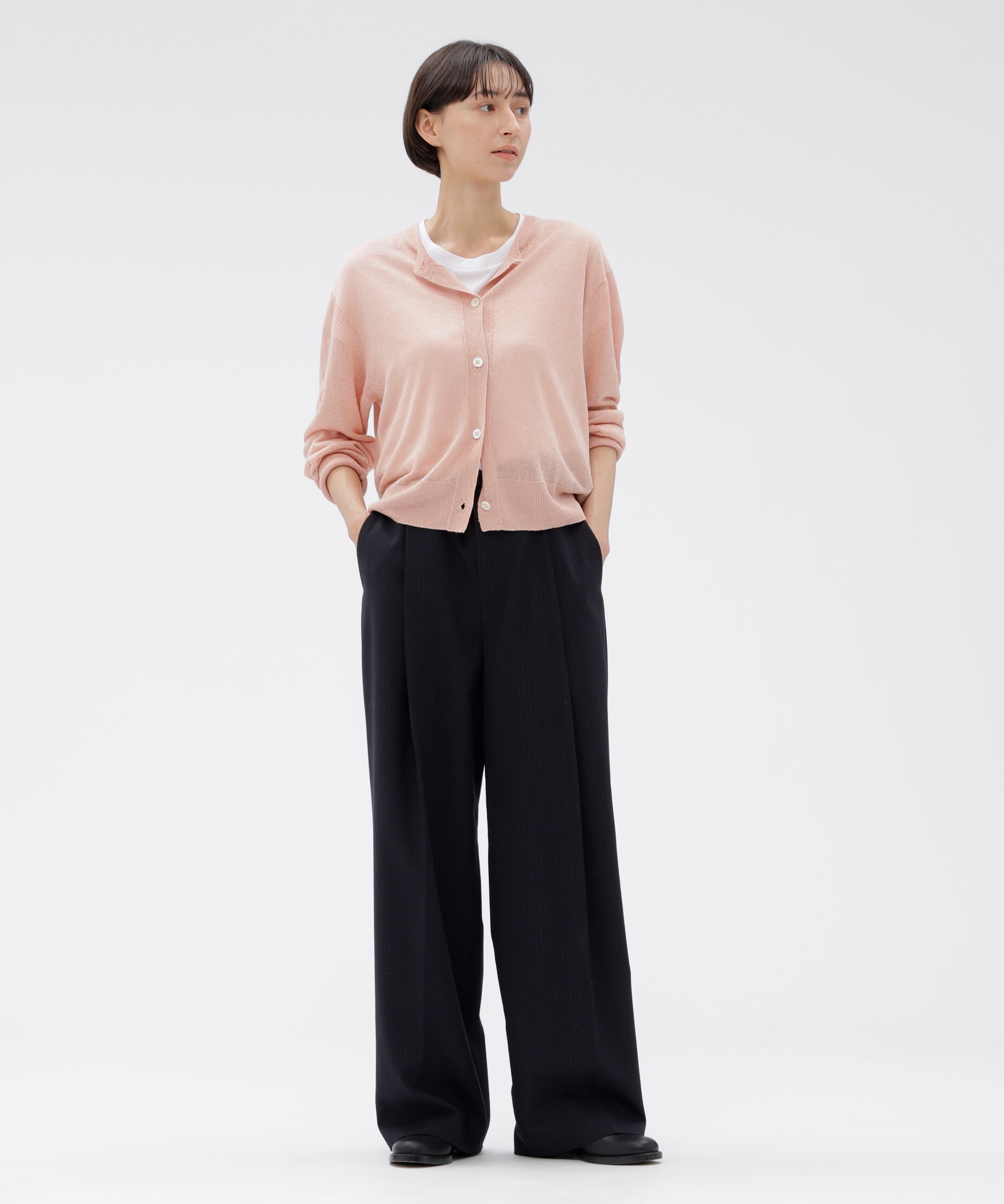  「FINE LINEN KNITWEAR」|カーディガン|