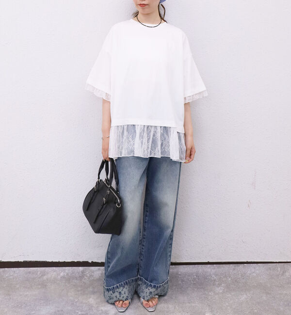 archives「フリルレースドッキングＢＩＧＴＥＥ」|Tシャツ・カットソー|