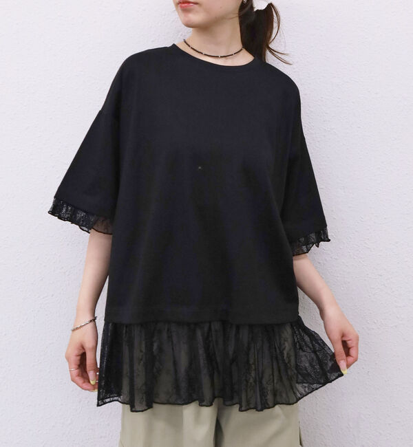 archives「フリルレースドッキングＢＩＧＴＥＥ」|Tシャツ・カットソー|
