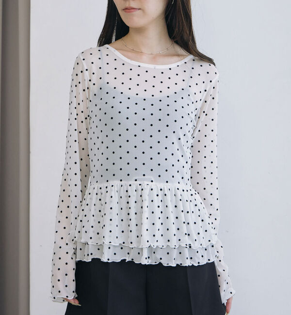 archives「フロッキードットアソートフリルカットＴＯＰＳ」|Tシャツ・カットソー|