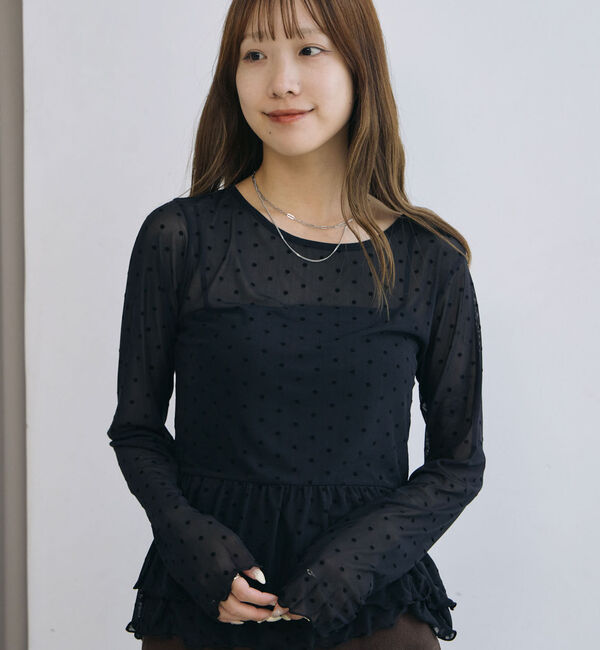 archives「フロッキードットアソートフリルカットＴＯＰＳ」|Tシャツ・カットソー|