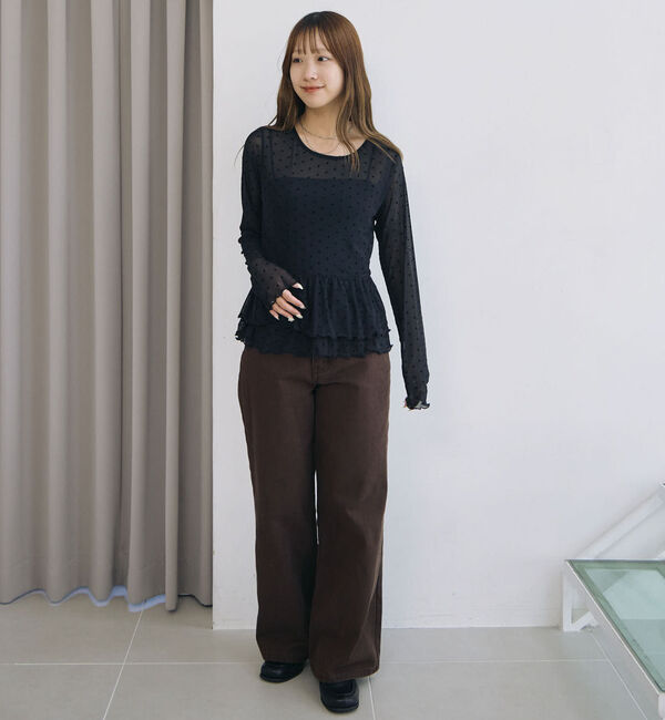archives「フロッキードットアソートフリルカットＴＯＰＳ」|Tシャツ・カットソー|