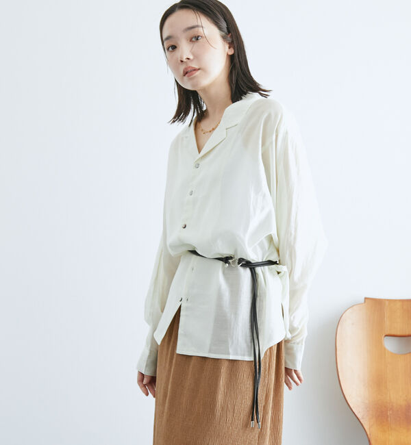 Doux archives「テンセル開衿ドルマンオーバーシャツ」|シャツ・ブラウス|