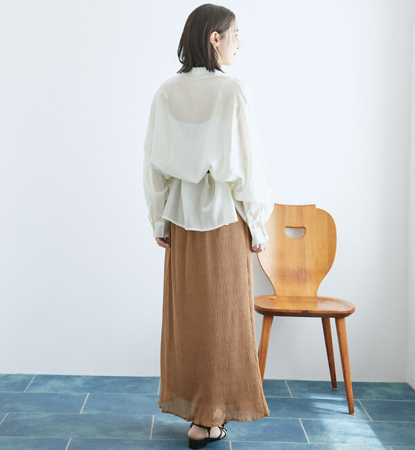 Doux archives「テンセル開衿ドルマンオーバーシャツ」|シャツ・ブラウス|