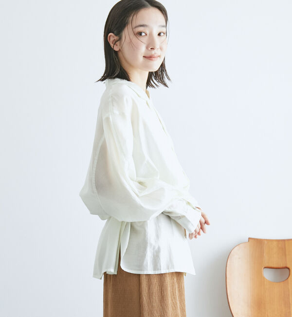 Doux archives「テンセル開衿ドルマンオーバーシャツ」|シャツ・ブラウス|