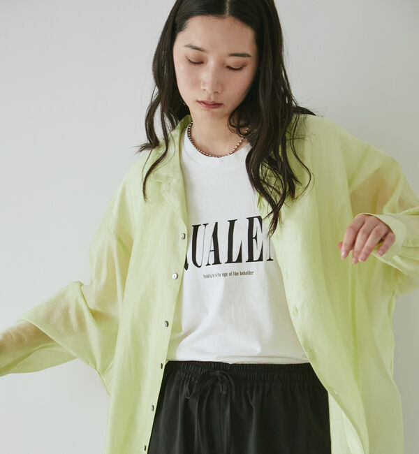 Doux archives「テンセル開衿ドルマンオーバーシャツ」|シャツ・ブラウス|MINT GREEN