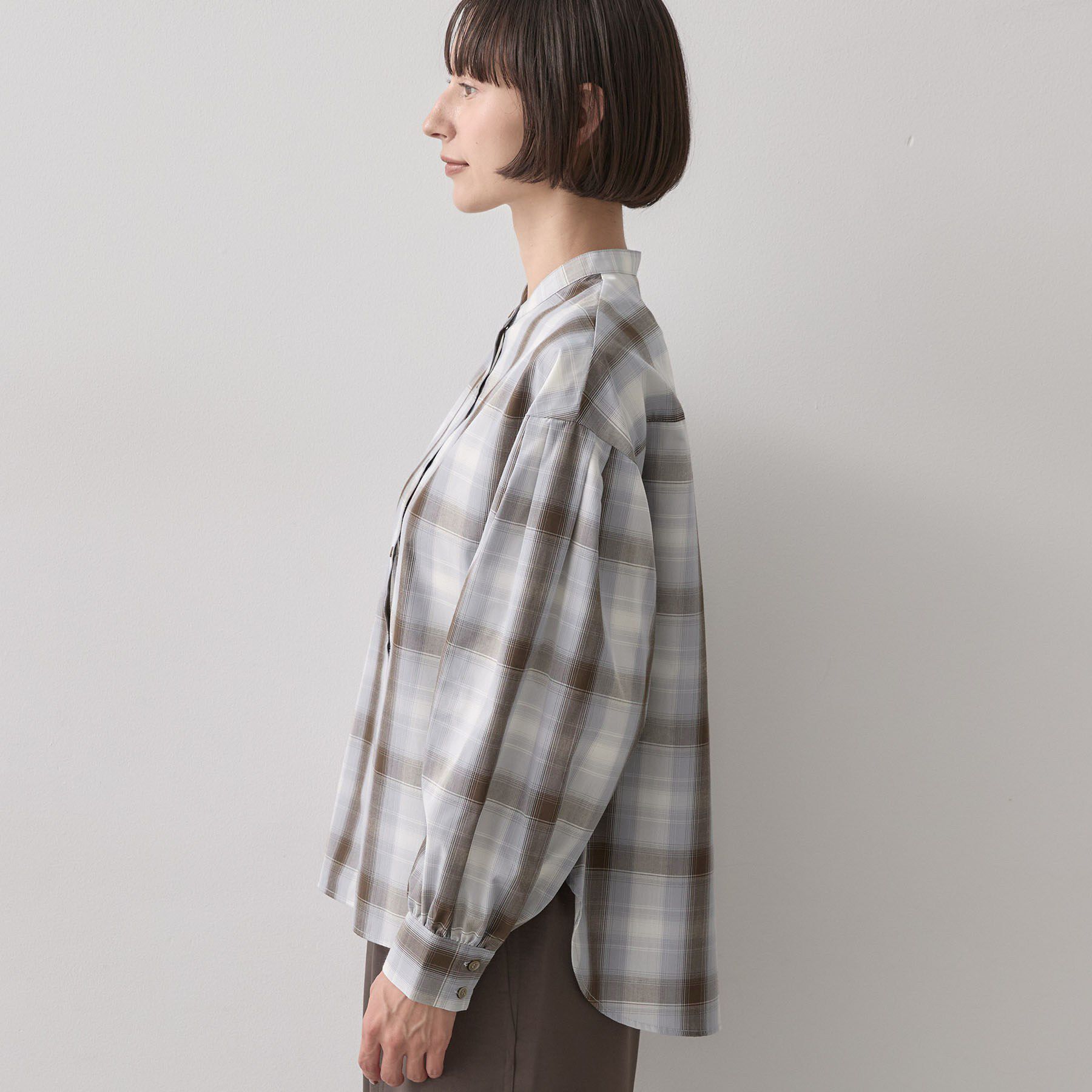 Dessin「【手洗い可/シワになりにくい】オンブレーチェックシャツ」|シャツ・ブラウス|