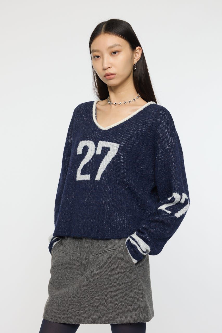 MOUSSY「SHAGGY NUMBERING セーター」|ニット・セーター|