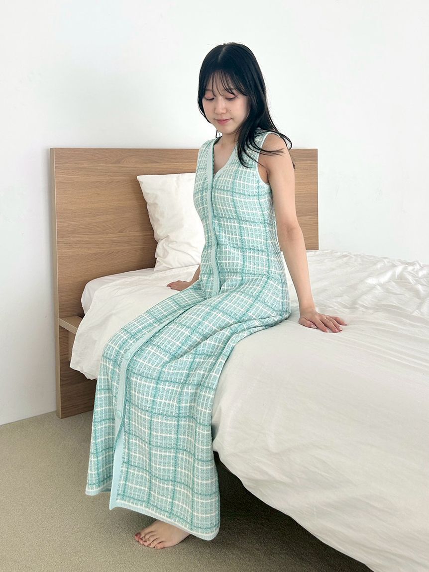 SNIDEL HOME「ラメツイードワンピース」|ルームウェア|