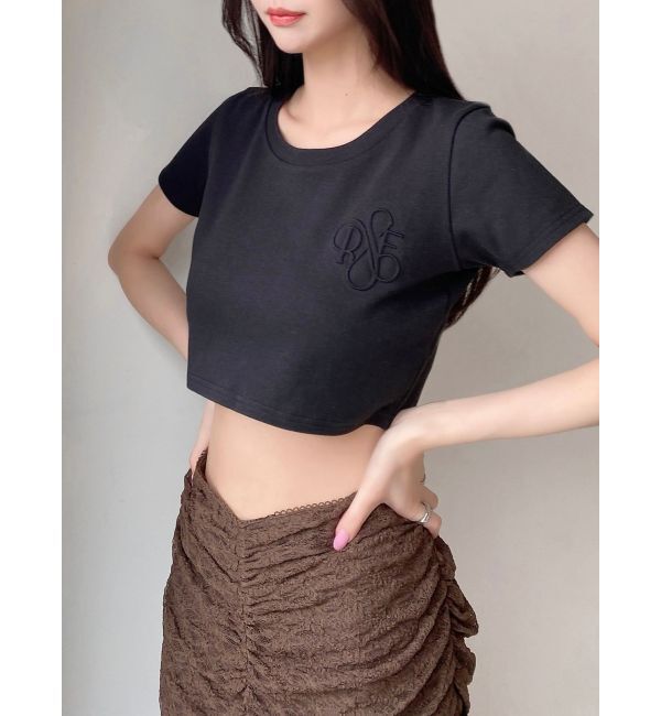 RESEXXY「エンボスロゴクロップドTシャツ」|Tシャツ・カットソー|