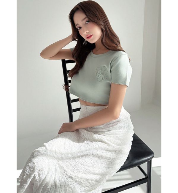 RESEXXY「エンボスロゴクロップドTシャツ」|Tシャツ・カットソー|