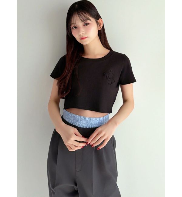 RESEXXY「エンボスロゴクロップドTシャツ」|Tシャツ・カットソー|
