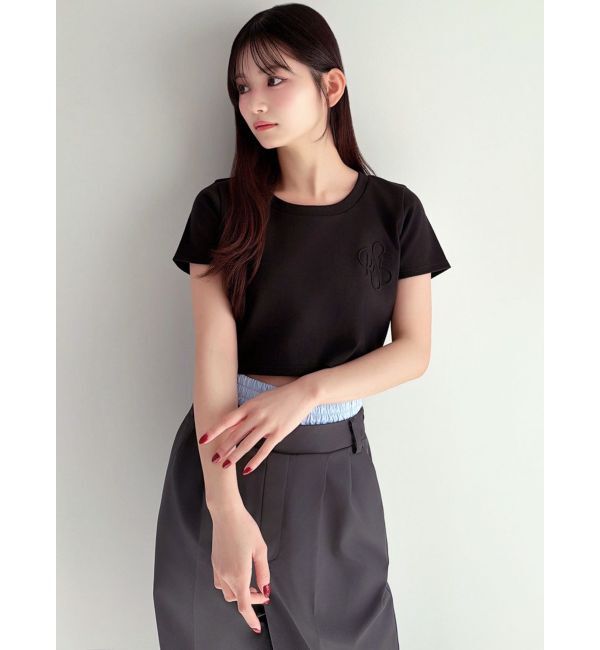 RESEXXY「エンボスロゴクロップドTシャツ」|Tシャツ・カットソー|
