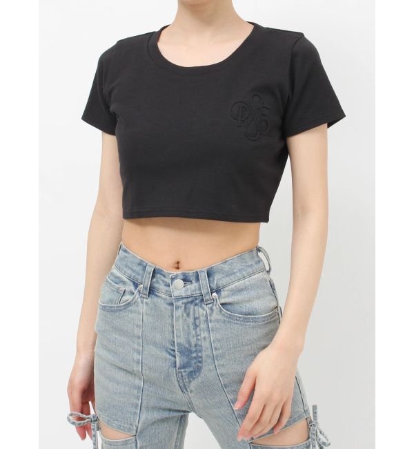 RESEXXY「エンボスロゴクロップドTシャツ」|Tシャツ・カットソー|