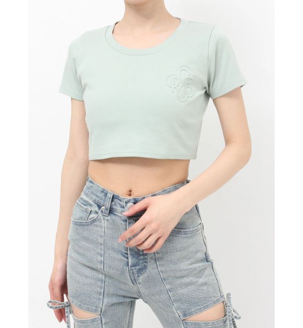 RESEXXY「エンボスロゴクロップドTシャツ」|Tシャツ・カットソー|