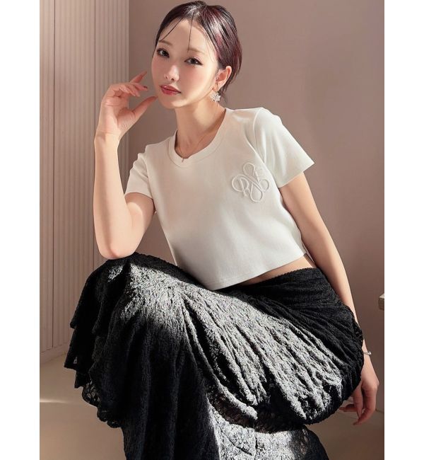 RESEXXY「エンボスロゴクロップドTシャツ」|Tシャツ・カットソー|